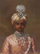 Krishna Raja Wadiyar IV Portrait of Maharaja Sir Sri Krishnaraja Wodeyar Bahadur oil painting